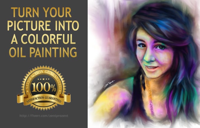 I will turn your picture into a colorful oil painting