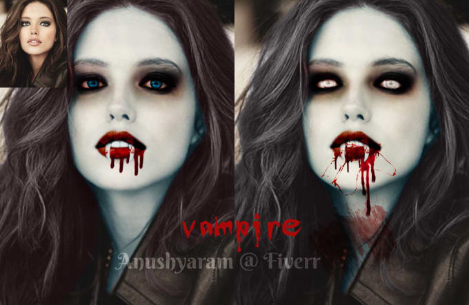 I will turn your picture into vampire