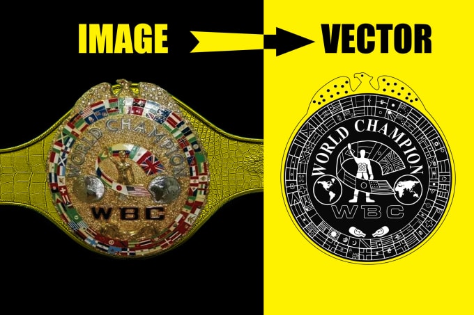 I will vectorize champion belt itching design