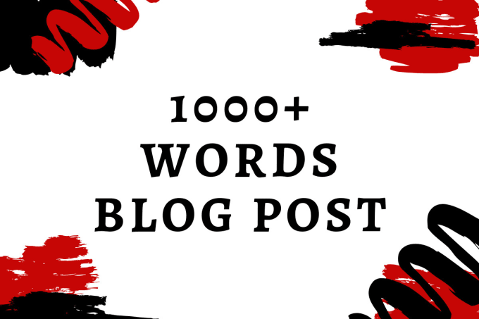 I will write any blog post of up to 1000 words in 24 hrs