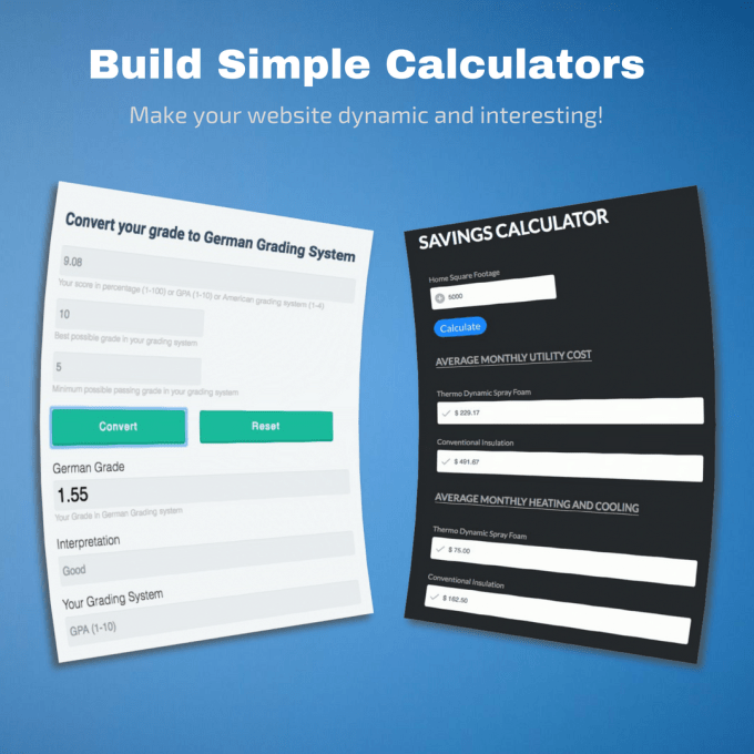 I will build any math or logic calculator on your wordpress website