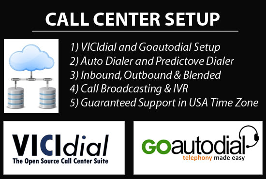 I will build your own call center using vicidial and goautodial