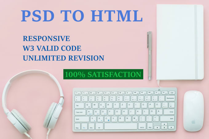 I will covert psd to html responsive