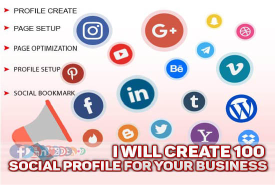 I will create 200 high da social profile for your business