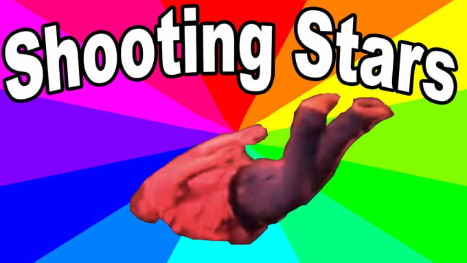 I will create a shooting star meme video for you