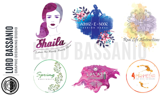 I will create a wonderful watercolor or feminine logo