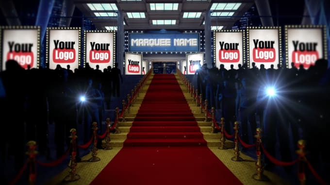I will create an amazing hollywood theater red carpet 3d production