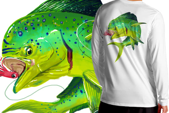 I will create art work for your fishing t shirt