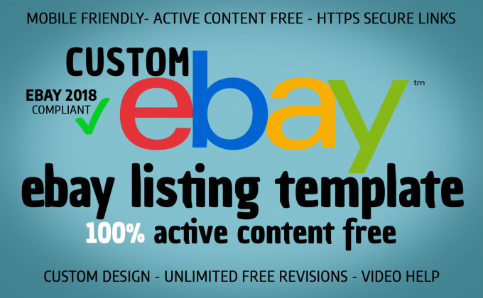 I will create responsive professional ebay listing template