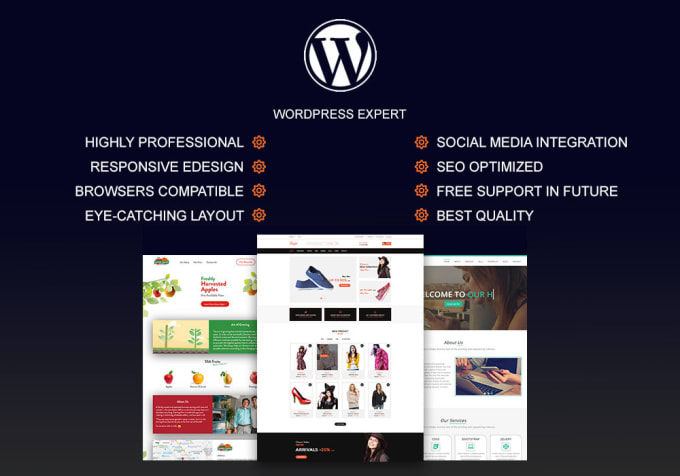 I will create your full wordpress website