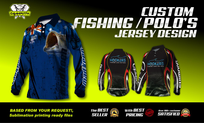 I will custom polo fishing shirt or sublimation polo shirt