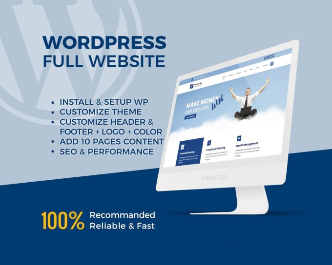 I will design a custom word press website