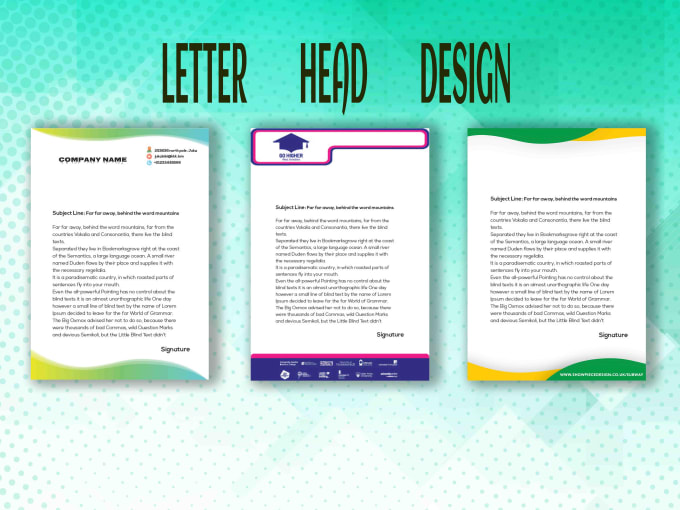 I will design a professional letter head design