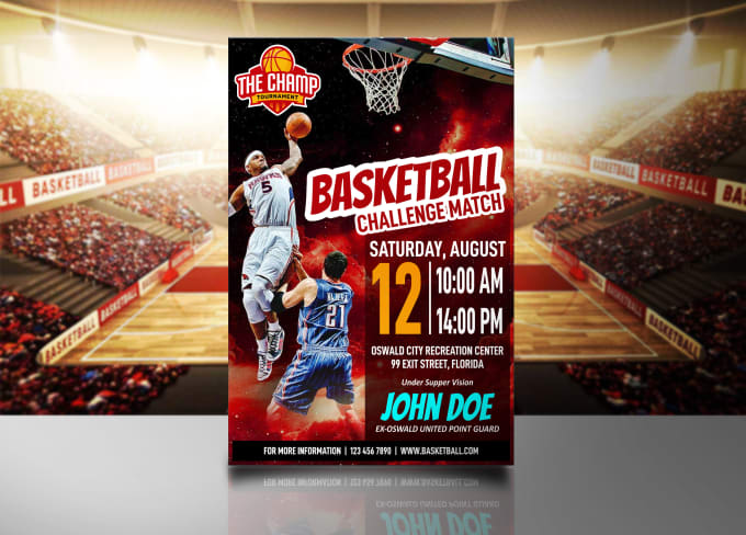 I will design basketball game flyer or poster
