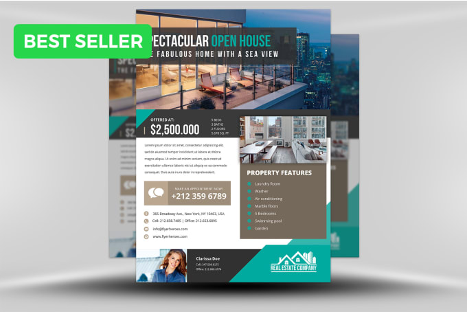 I will design real estate flyer for you