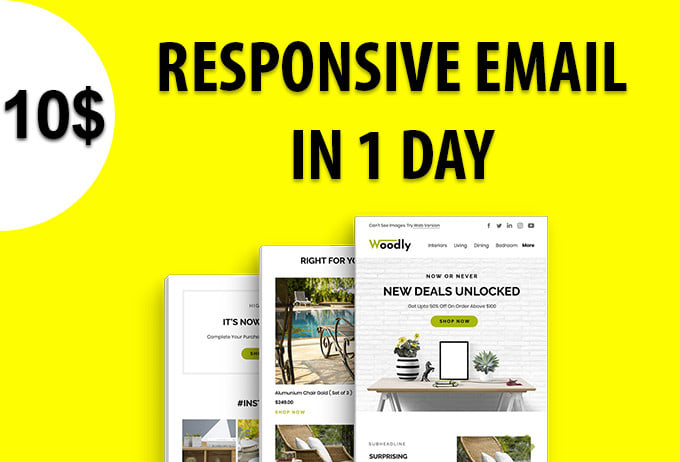 I will design responsive email template tested in all devices