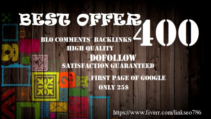 I will do 400 dofollow blog comment with high quality pa da