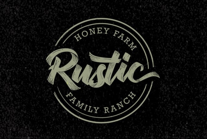 I will do bold rustic logo