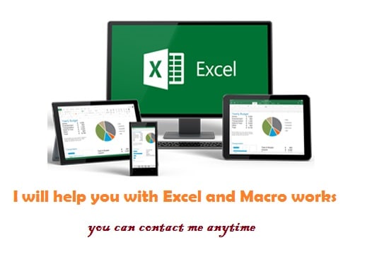 I will do excel and macro works