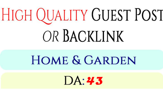 I will do guest post on my home and garden organic traffic blog