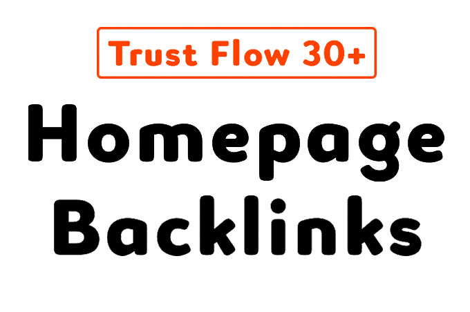 I will do homepage SEO backlinks high trust flow 30