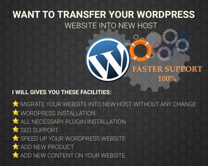 I will do migration wordpress website faster