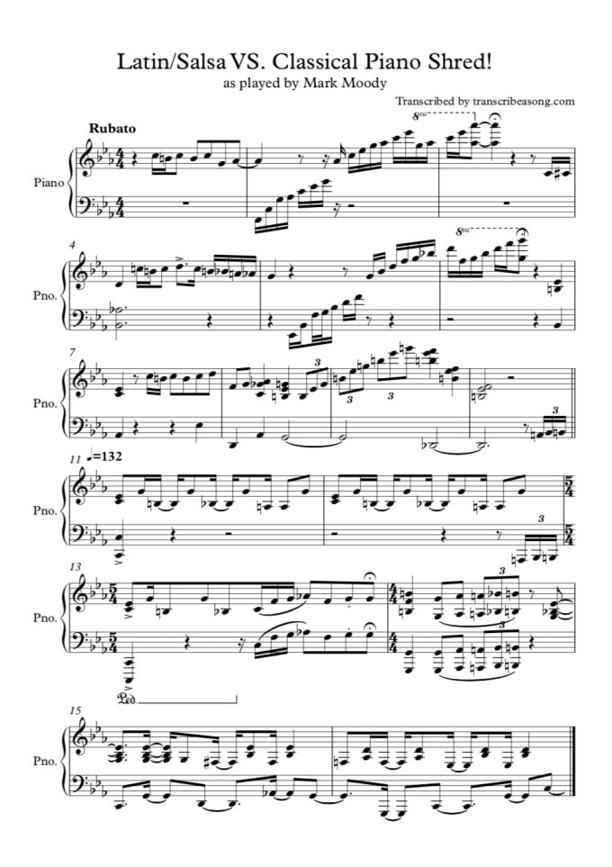I will do music transcription  and create sheet music of any song