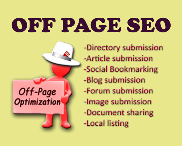 I will do off page SEO for your  web page