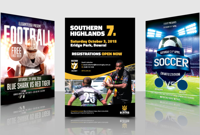 I will do stylish all types of sports flyer