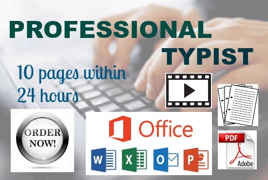I will do typing job of 10 pages within 24 hours