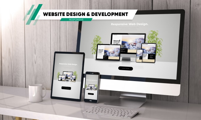 I will do website designing and website development for you