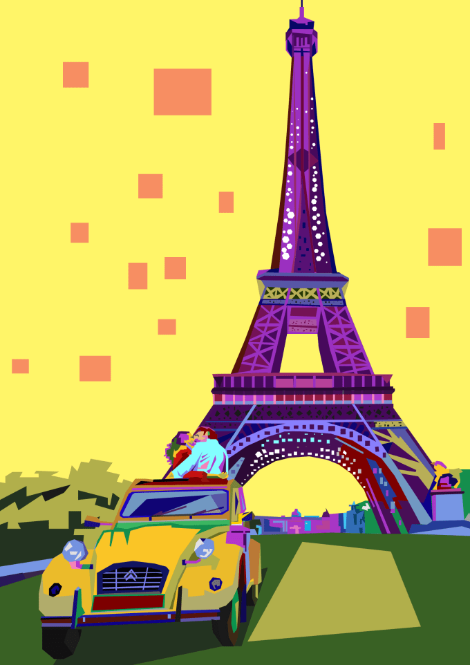 I will draw your architectural  wpap pop art