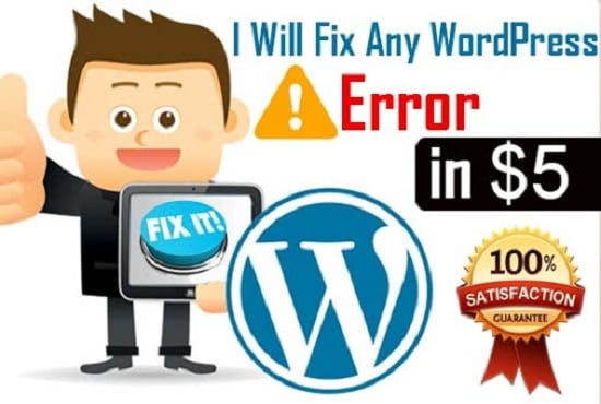 I will fix any wordpress error and customization  wordpress website