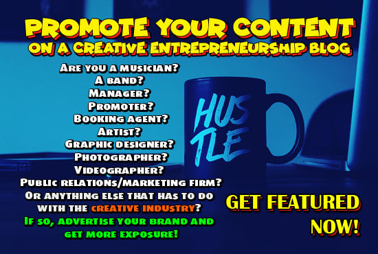 I will let creative entrepreneurs submit guest posts
