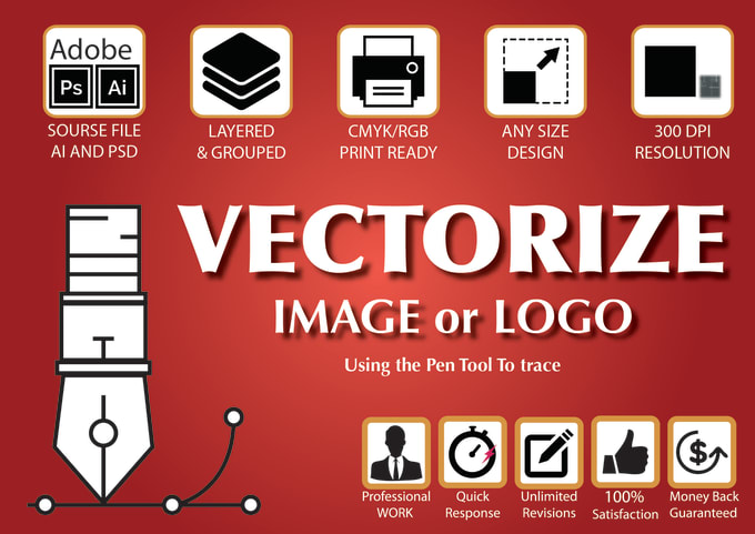 I will professionally vector trace your logo or icon