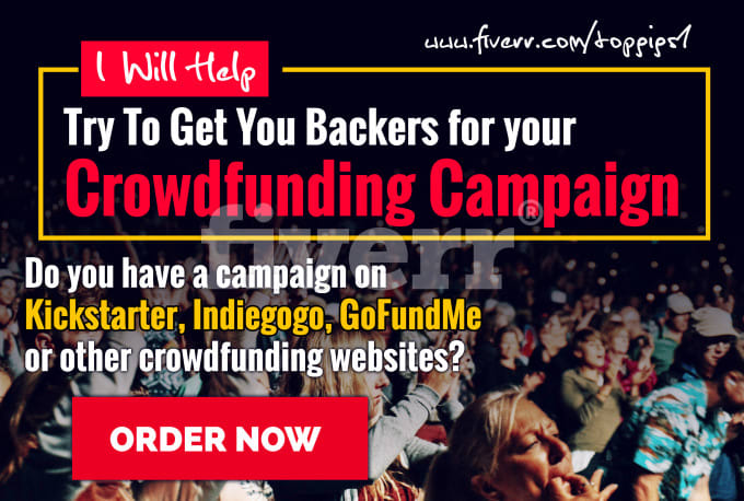 I will promote your crowdfunding or any fundraising,to the backer