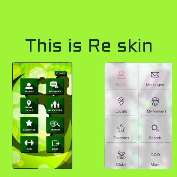 I will re skin your android application for your business