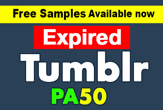 I will register 99 expired tumblr pa50 plus