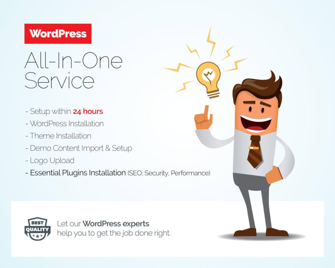 I will setup wordpress all in one service