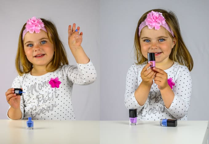 I will shoot product photography with child model