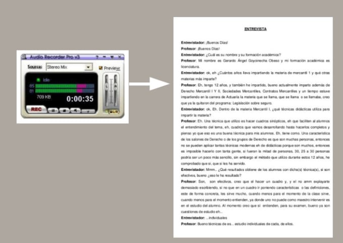 I will transcribe 10 minutes of spanish audio