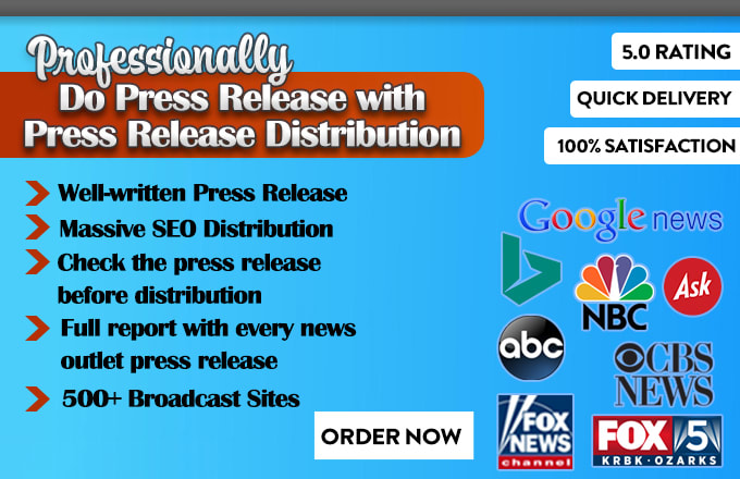 I will write best press release and do press release distribution