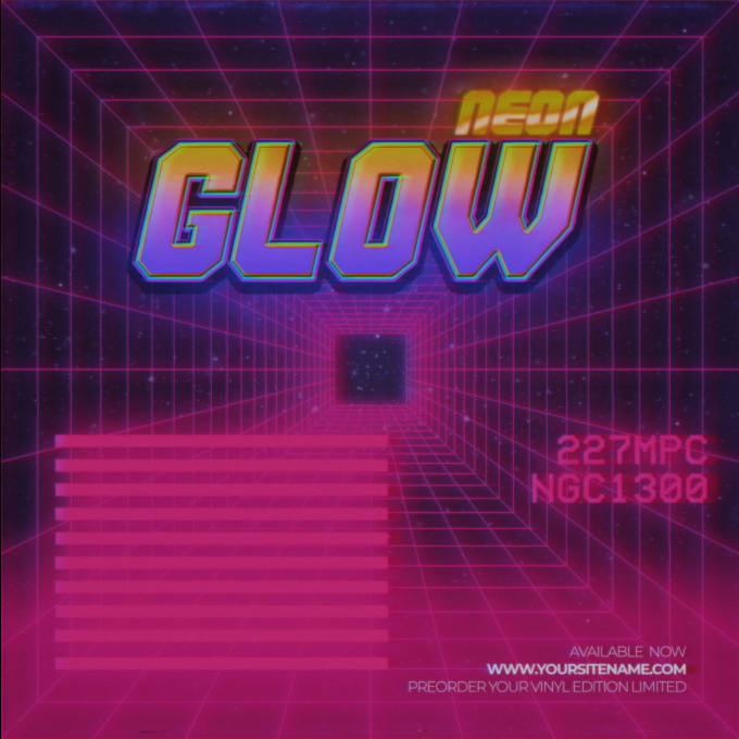 I will add your text on this synthwave art