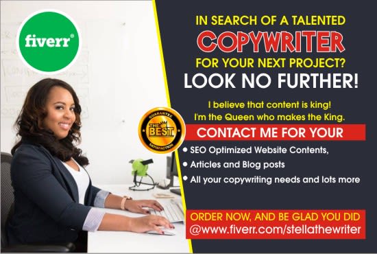I will be your professional SEO website content writer, copywriter and article writer