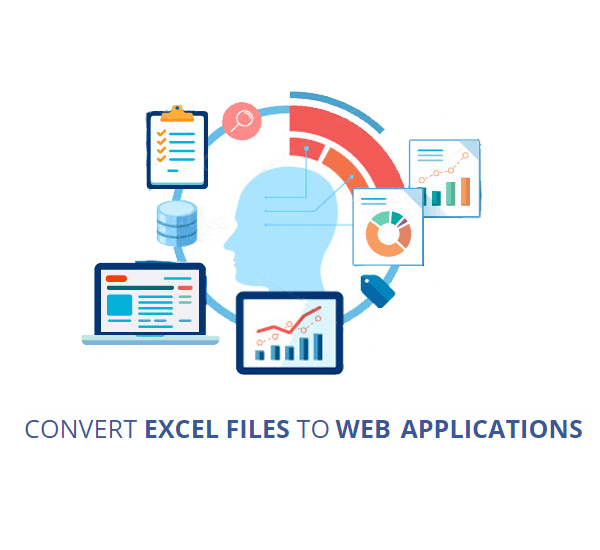I will convert excel file to web application