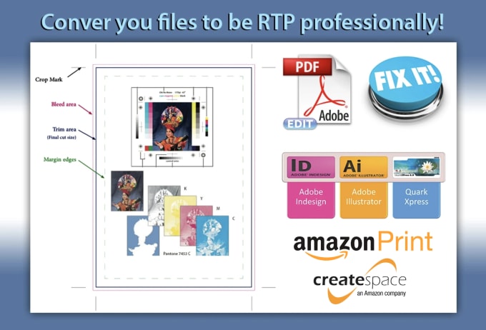 I will convert your file to be ready for print, createspace, amazon, ingramspark