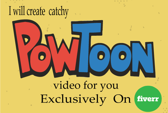 I will create a catchy powtoon video for you in just  1 day