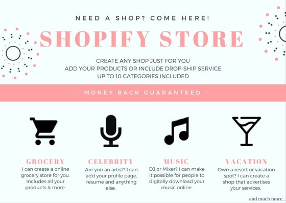 I will create a dropship shopify store for you
