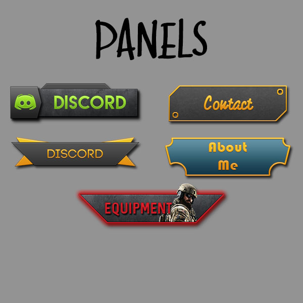 I will create a set of panels to use on twitch
