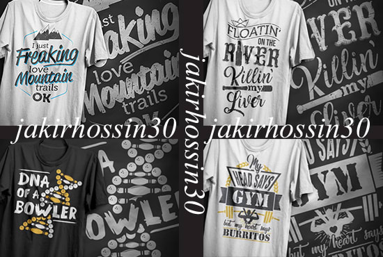 I will create an awesome  custom typographic t shirt design